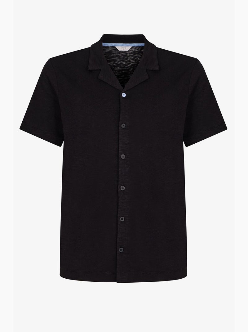 Ensemble pyjama homme city avec chemise à manches courtes et pantalon penti Noir - Kiabi