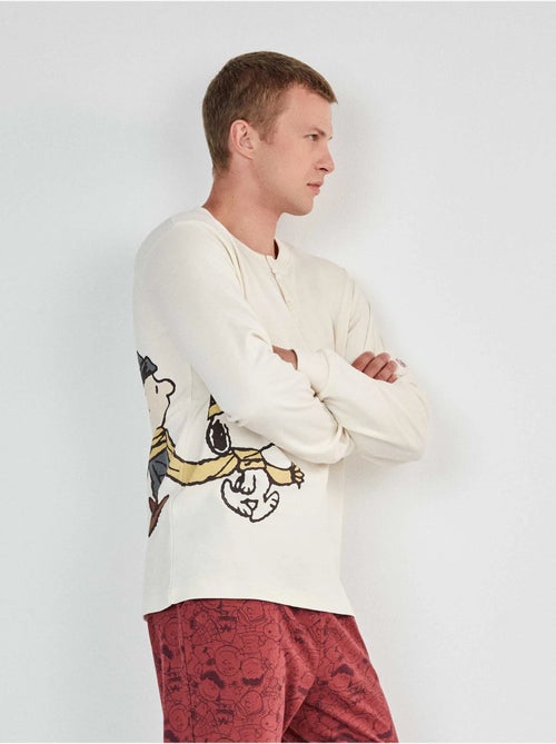 Ensemble pyjama homme de snoopy - Kiabi