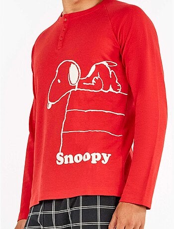 Ensemble pyjama homme en interlock Snoopy