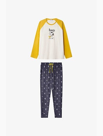 Ensemble pyjama homme Snoopy en interlock point