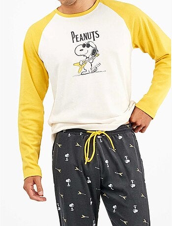 Ensemble pyjama homme Snoopy en interlock point