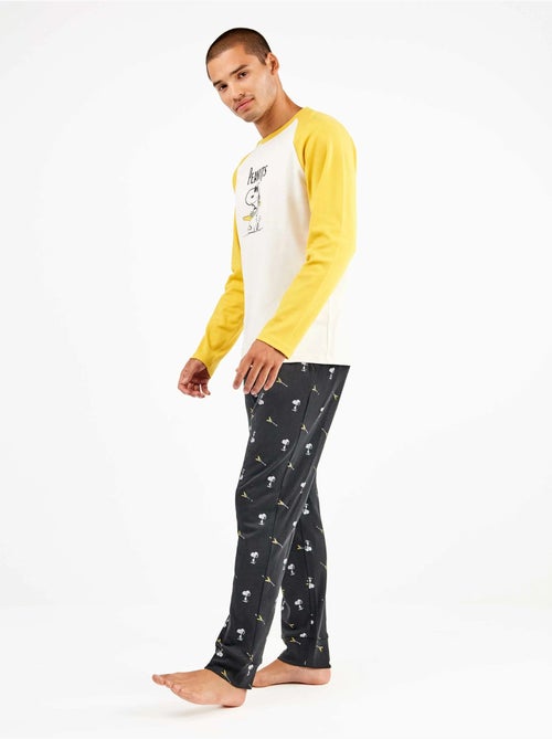 Ensemble pyjama homme Snoopy en interlock point - Kiabi Ensemble pyjama homme Snoopy en interlock point - Kiabi
