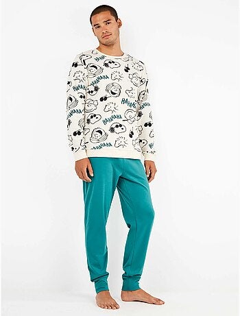 Ensemble pyjama homme snoopy en interlock point
