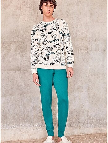 Ensemble pyjama homme snoopy en interlock point