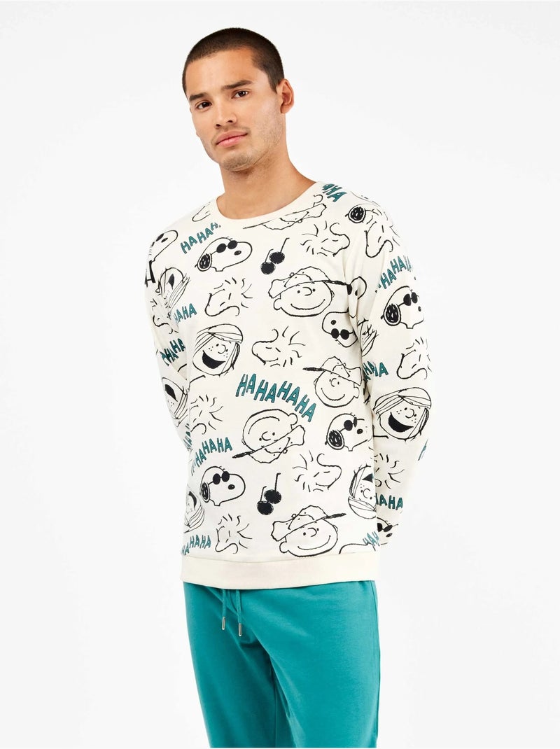Ensemble pyjama homme snoopy en interlock point Multicolore - Kiabi