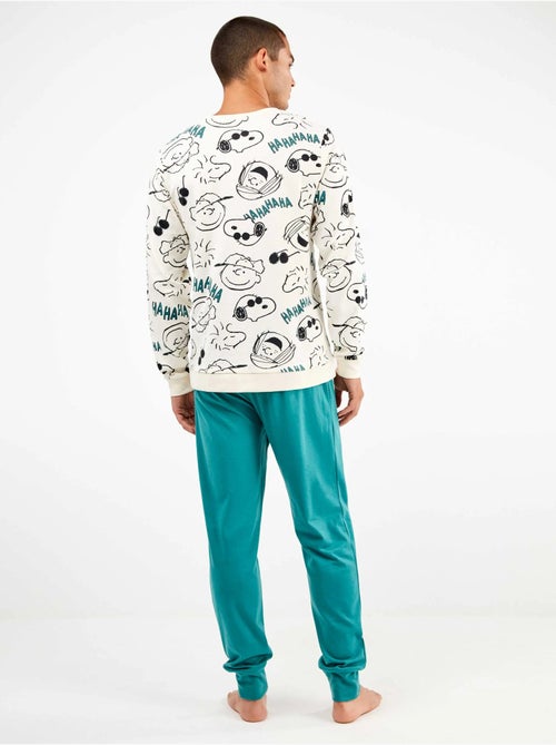 Ensemble pyjama homme snoopy en interlock point - Kiabi
