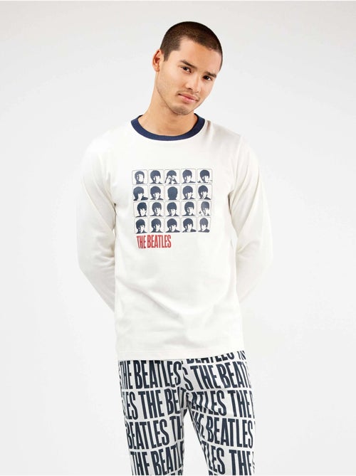 Ensemble pyjama homme The Beatles en interlock point - Kiabi