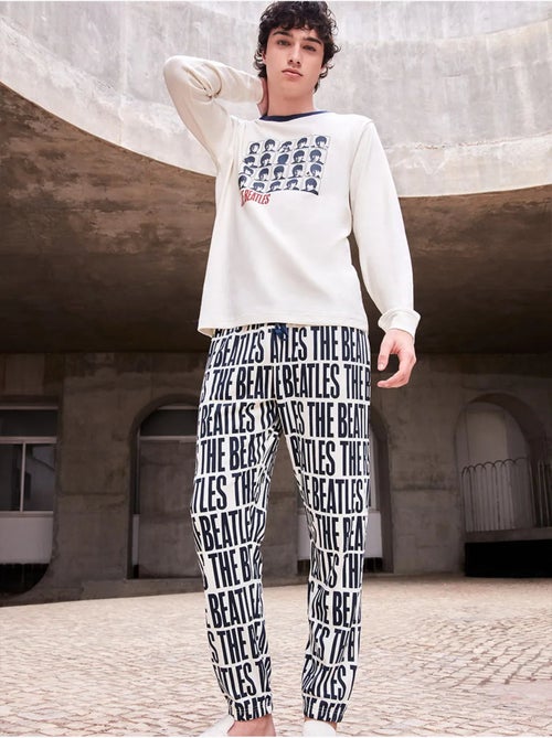 Ensemble pyjama homme The Beatles en interlock point - Kiabi