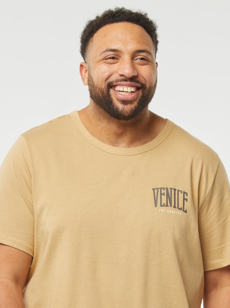 Ensemble pyjama imprimé short + t-shirt - 2 pièces MARRON - Kiabi