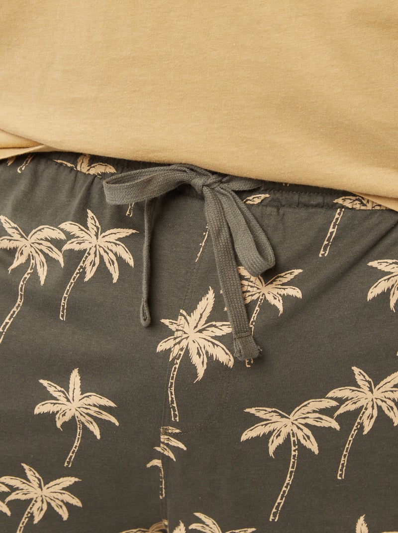 Ensemble pyjama imprimé short + t-shirt - 2 pièces MARRON - Kiabi