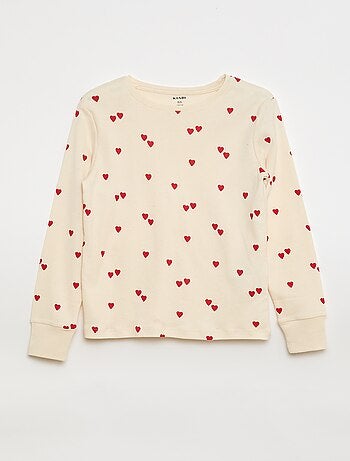 Ensemble pyjama imprimé t-shirt + pantalon - 2 pièces