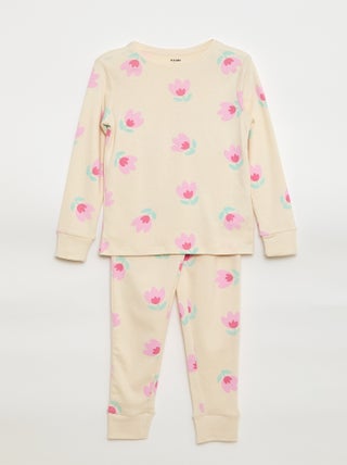 Ensemble pyjama imprimé t-shirt + pantalon - 2 pièces