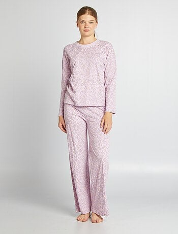 Ensemble pyjama imprimé t-shirt + pantalon - 2 pièces