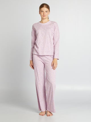 Ensemble pyjama imprimé t-shirt + pantalon - 2 pièces