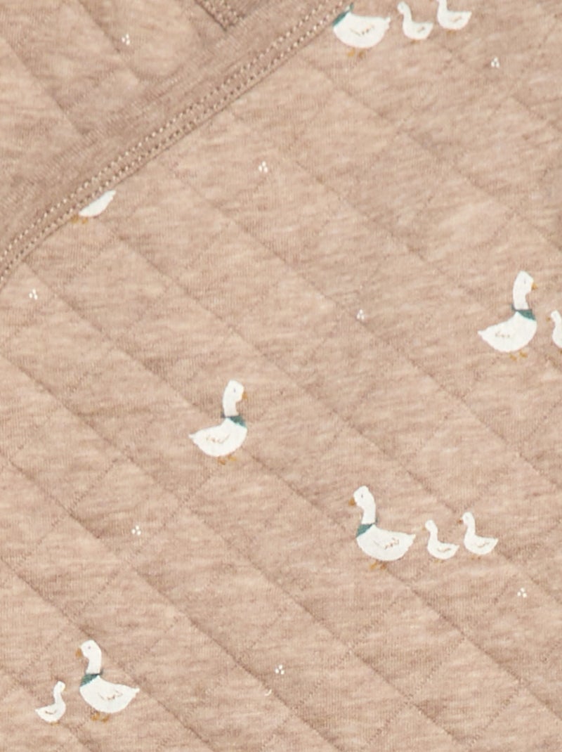Ensemble pyjama jersey en coton Beige - Kiabi