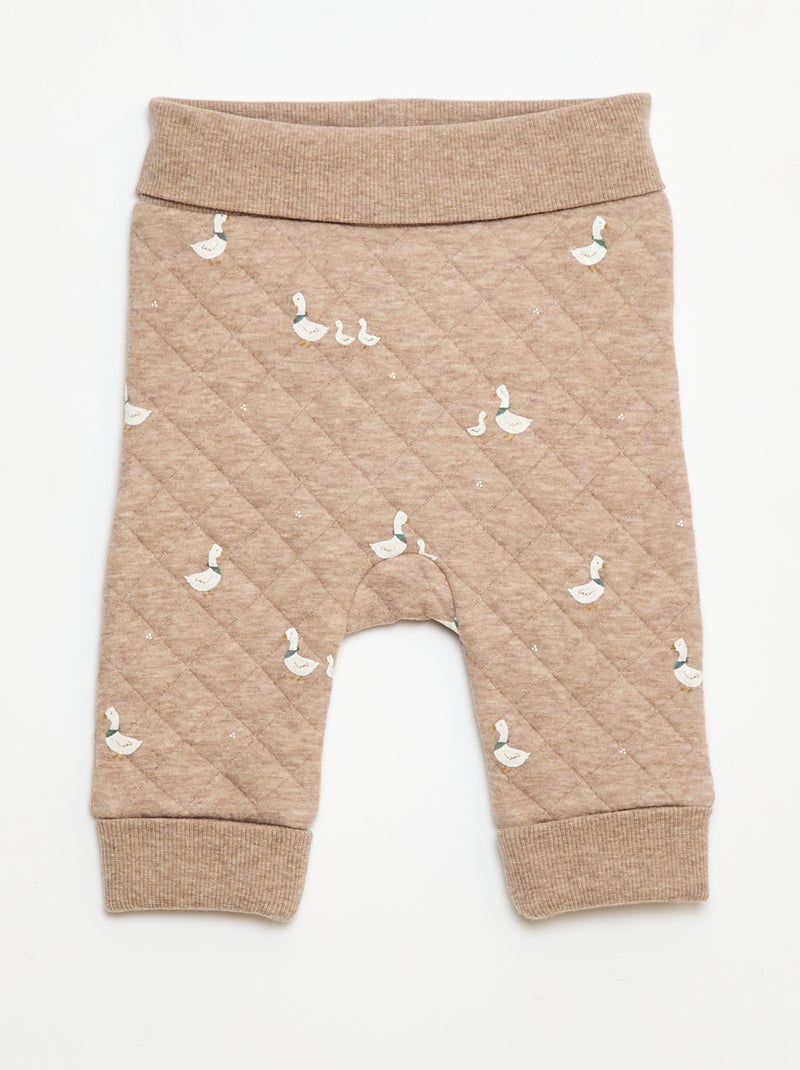 Ensemble pyjama jersey en coton Beige - Kiabi