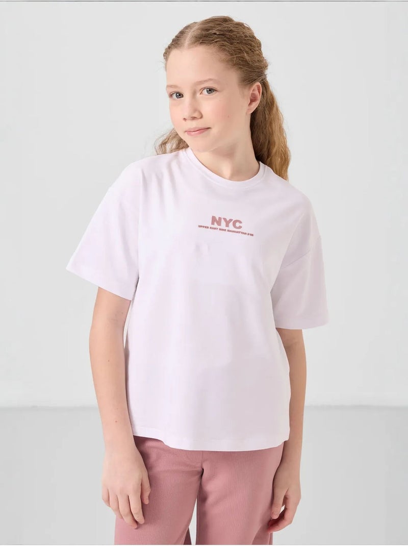 Ensemble pyjama jeunesse en coton et polyester tommy Vieux rose - Kiabi