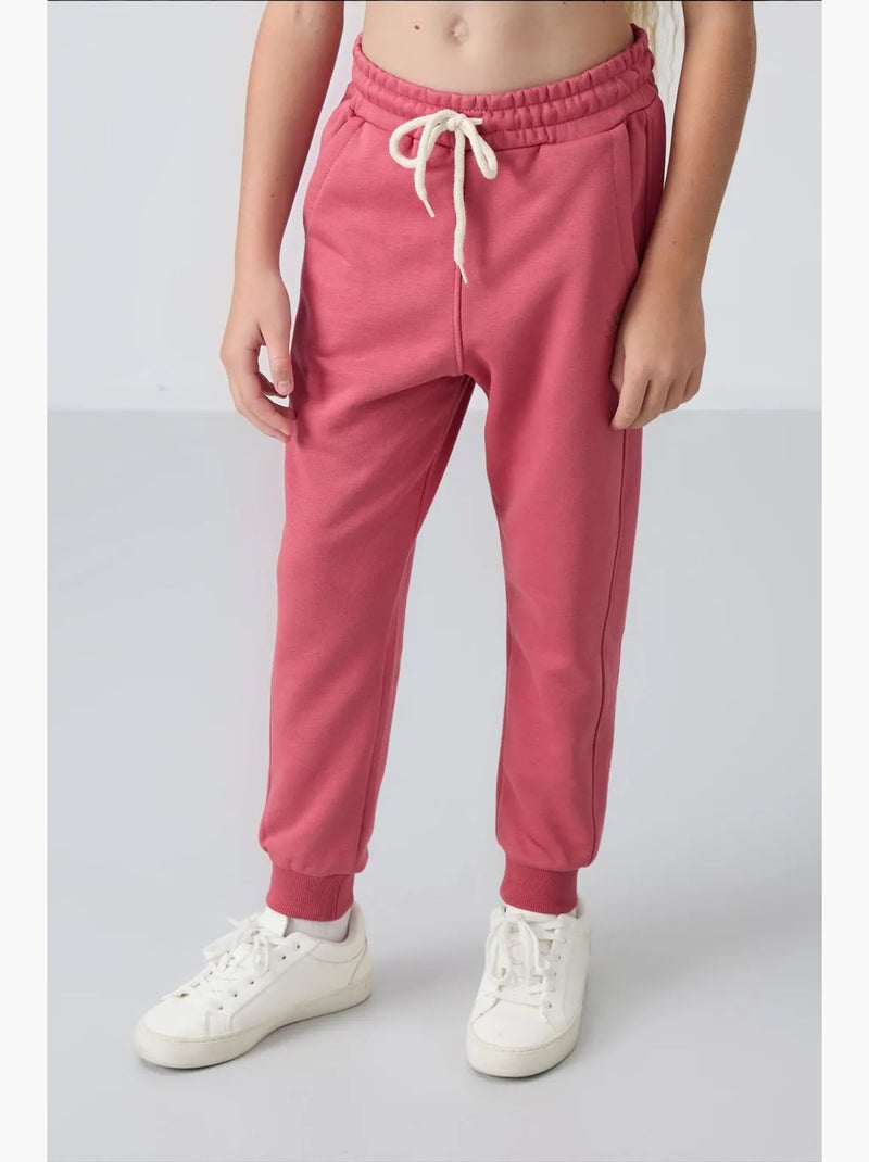 Ensemble pyjama jeunesse en coton et polyester tommy Vieux rose - Kiabi