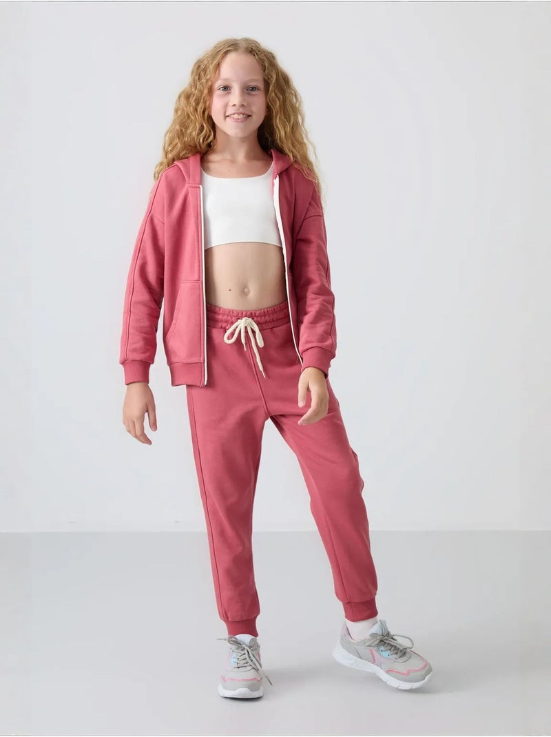 Ensemble pyjama jeunesse en coton et polyester tommy Vieux rose - Kiabi