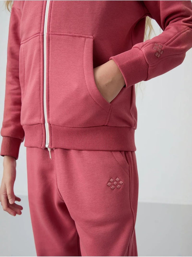 Ensemble pyjama jeunesse en coton et polyester tommy Vieux rose - Kiabi