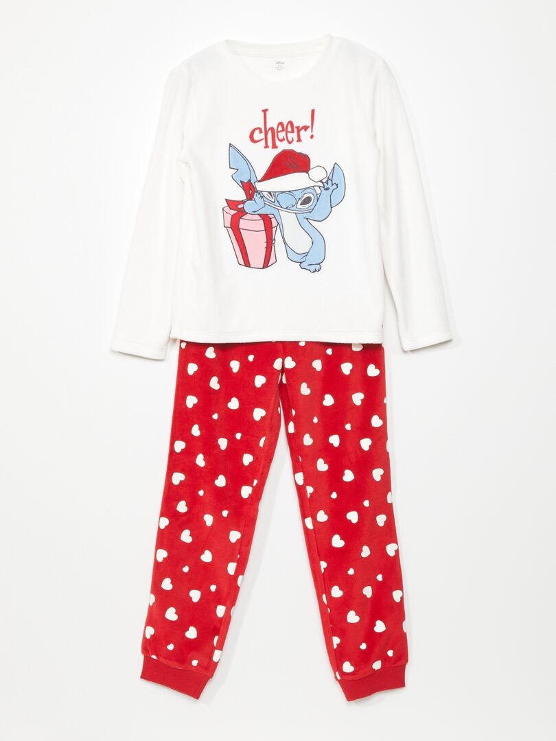 Pyjama Disney rouge à motif Stitch pour fille - Pyjama D'Or