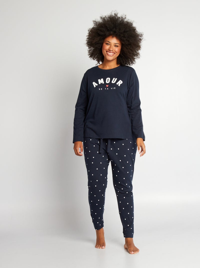 Ensemble pyjama long - 2 pièces Bleu - Kiabi