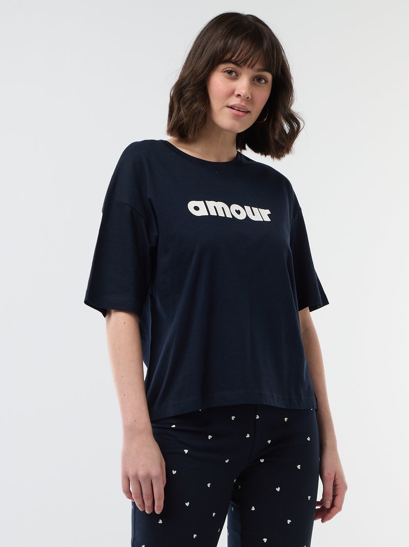 Ensemble pyjama long - 2 pièces Bleu - Kiabi