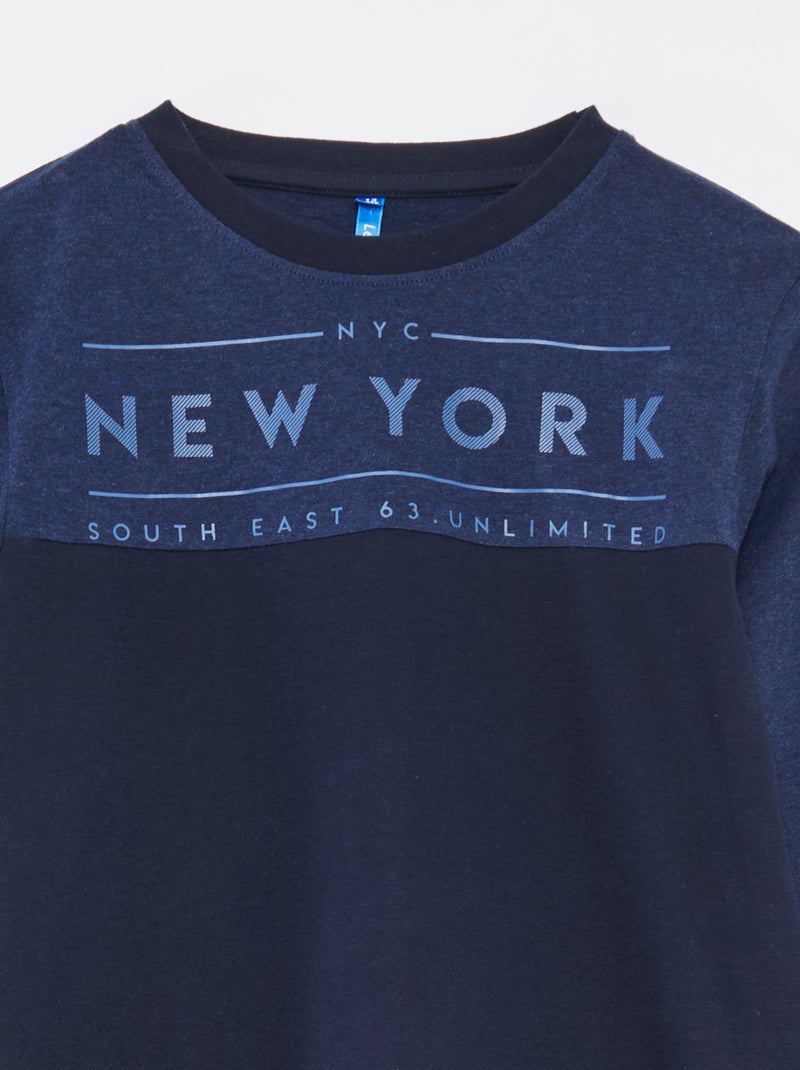 Ensemble pyjama long - 2 pièces Bleu - Kiabi