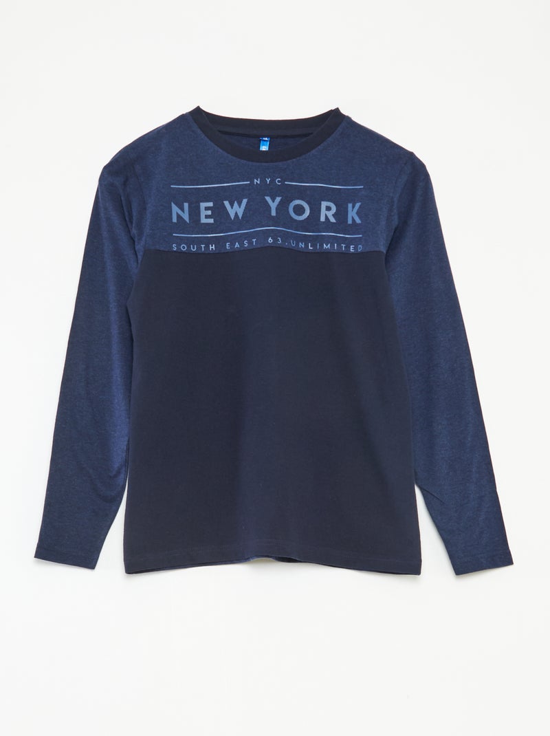 Ensemble pyjama long - 2 pièces Bleu - Kiabi