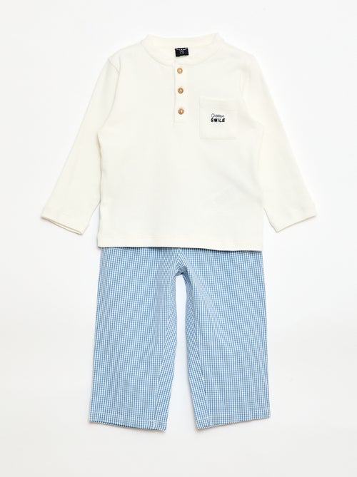 Ensemble pyjama long - 2 pièces - Kiabi