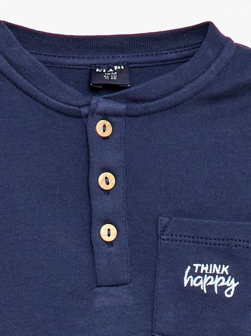 Ensemble pyjama long - 2 pièces Bleu marine - Kiabi