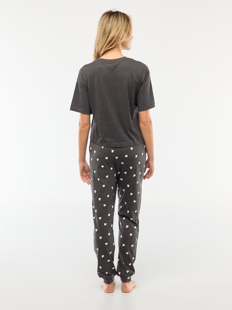 Pyjama Long 2 Pièces Femme Generisch - Ensemble T-shirt Et Pantalon Confortable, Style Y2K Décontracté D'Été
