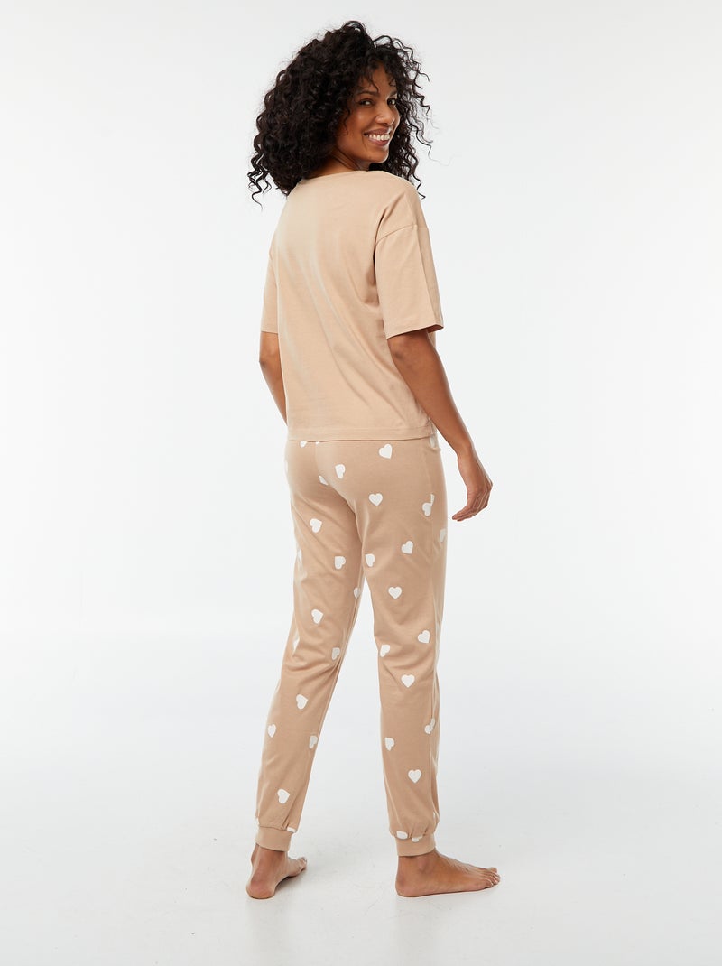 Ensemble pyjama long - 2 pièces MARRON - Kiabi