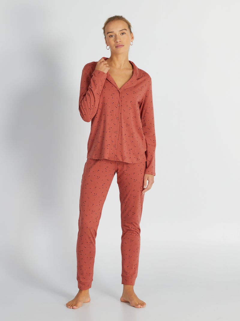 Ensemble pyjama long - 2 pièces Rouge - Kiabi