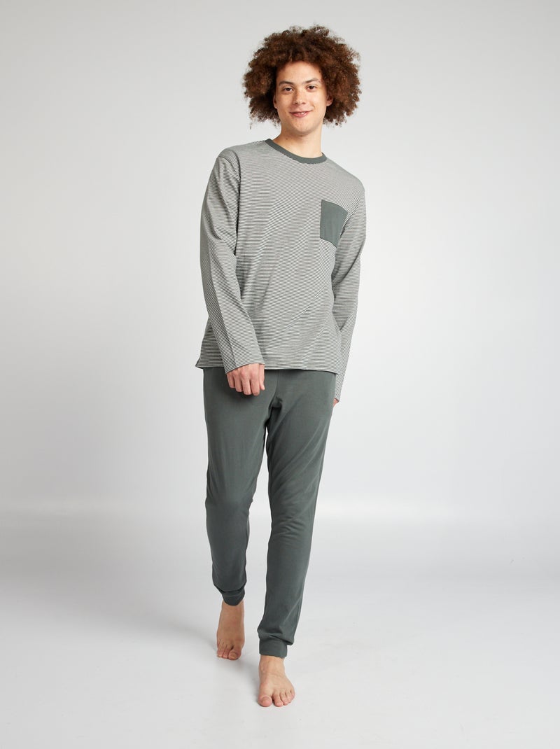 Ensemble pyjama long - 2 pièces Vert - Kiabi