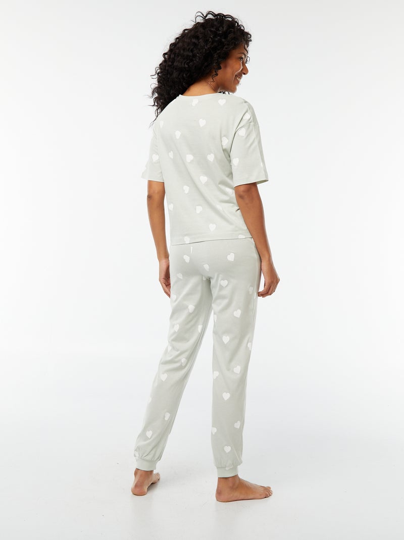 Ensemble pyjama long - 2 pièces VERT - Kiabi