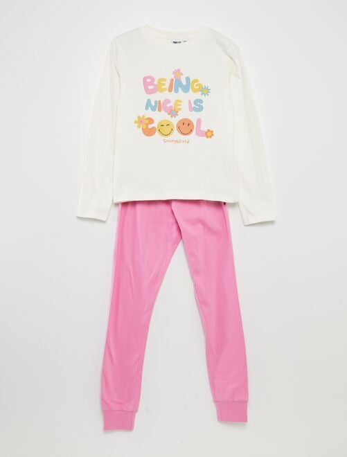 Ensemble pyjama long - SmileyWorld - Kiabi