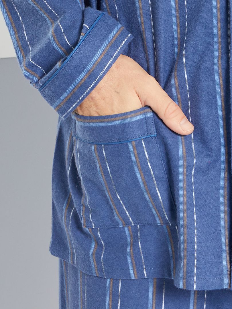 Pyjama homme long en coton Wagons - Bleu - Kiabi - 62.97€