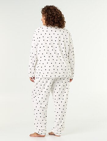 Ensemble pyjama long 2 pièces imprimé en polaire