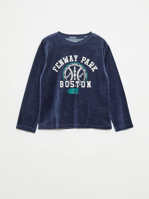 Ensemble pyjama long bimatière t-shirt + pantalon - 2 pièces - Kiabi