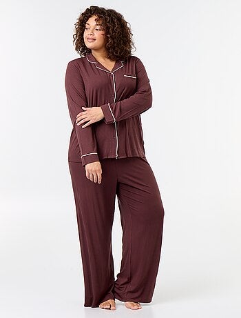 Ensemble pyjama long chemise + pantalon - 2 pièces
