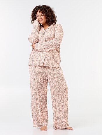 Ensemble pyjama long chemise + pantalon - 2 pièces