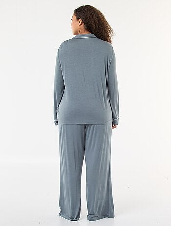 Ensemble pyjama long chemisier + pantalon - 2 pièces