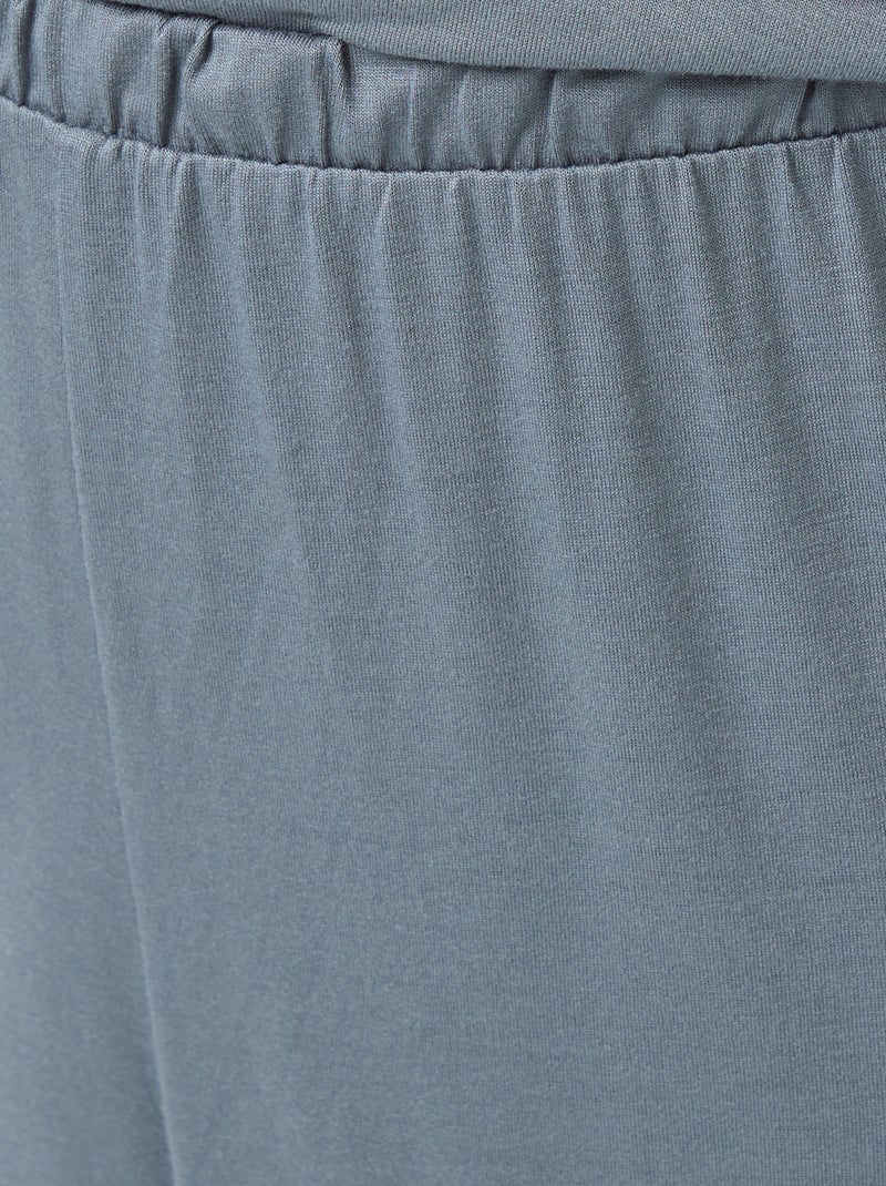 Ensemble pyjama long chemisier + pantalon - 2 pièces Gris - Kiabi