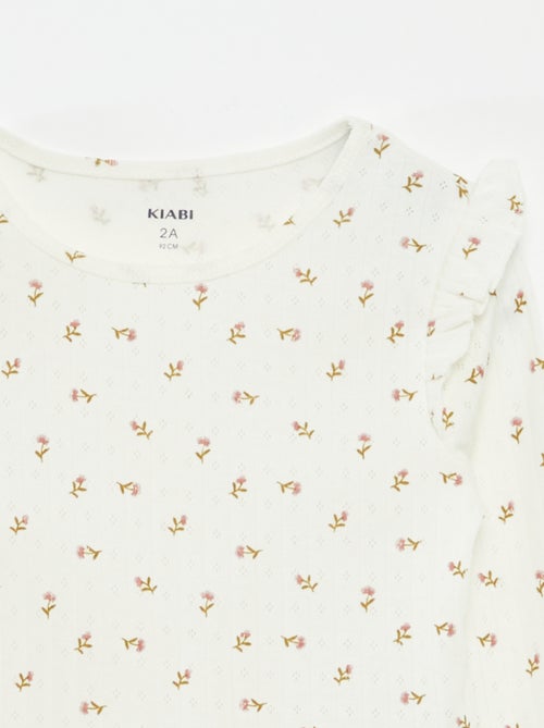 Ensemble pyjama long côtelé - 2 pièces - Kiabi