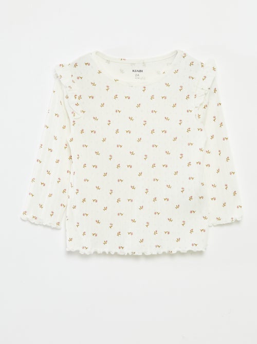 Ensemble pyjama long côtelé - 2 pièces - Kiabi