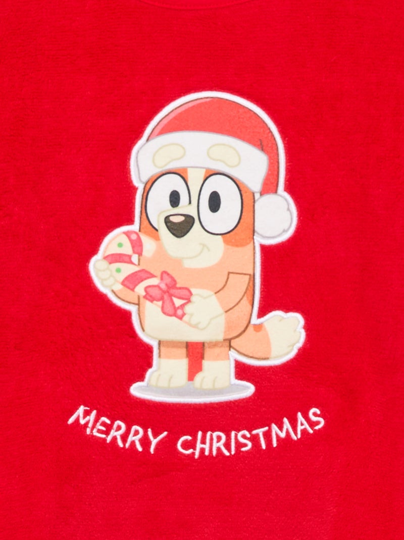 Ensemble pyjama long de Noël en polaire 'Bluey' - 2 pièces Rouge - Kiabi