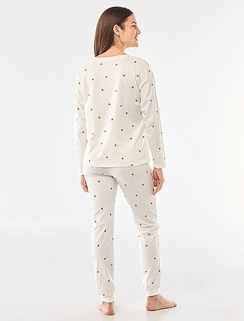 Ensemble pyjama long en coton - 2 pièces