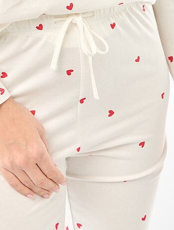 Ensemble pyjama long en coton - 2 pièces