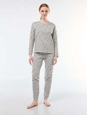 Ensemble pyjama long en coton - 2 pièces